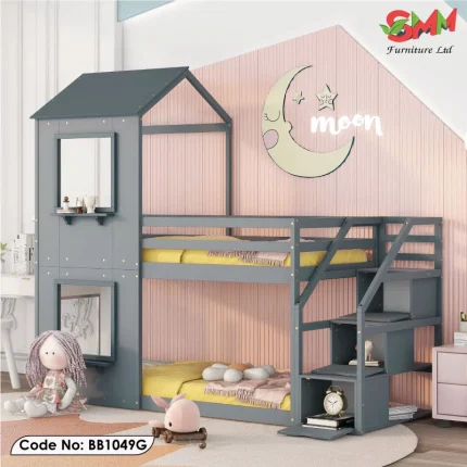 Modern Steel Bunk Bed for Kids and Adults