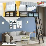 Wall-Mounted Iron Loft Bed – Space-Saving & Multifunctional new