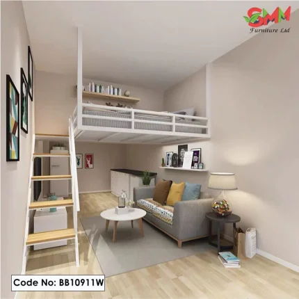 Wrought Iron Loft Bed for Small Apartments