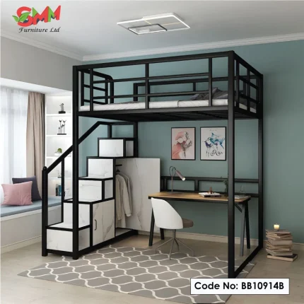 Space-Saving Loft Bed for Small Apartments