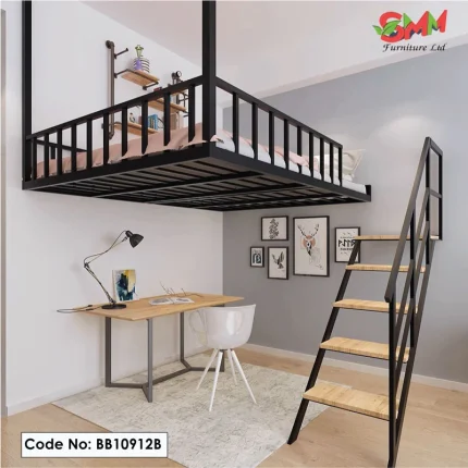Iron Wall-Mounted Loft Bed