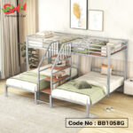 Metal Twin over Twin Triple Bunk Bed | BB1058B - Image 2