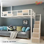 Heavy-Duty High Loft Bed with Stairs – Space-Saving & Modern