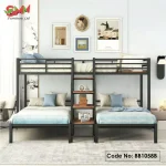 Metal Twin over Twin Triple Bunk Bed