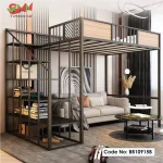 Modern Metal Loft Bunk Bed – Space-Saving for Apartments