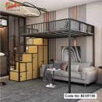 Modern Metal Loft Bunk Bed – Space-Saving for Apartments & Dorms
