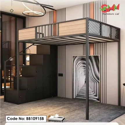 Modern Metal Loft Bunk Bed