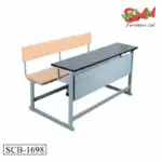 Top Melamine Board Dual Desk Bench
