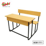 2 Seater Mild Steel School Dual Desk Bench | SCB1711