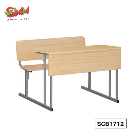 Two Seater Mild Steel School Dual Desk  | SCB1712