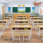 Wooden Rectangular Student Desk - Image 2
