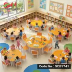 New Kids Round School Bench Safe & Durable | SCB1741